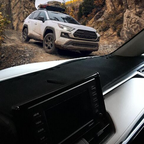 MUSAXA لملحقات Toyota Rav4 2024 2023 2022 2021 2020 2019 غطاء لوحة القيادة حصيرة مخصصة ملائمة داش غطاء السجاد حامي غطاء وحدة التحكم المركزية داش مات داش غطاء لتويوتا Rav4 in Kuwait