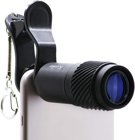 عدسة تحويل Kenko Tele للهواتف الذكية Realpro Clip Lens 8X، طلاء كامل متعدد، لعدسة مزدوجة/مفردة iPhone، Samsung Galaxy، Google Pixel، Android. KRP-8t in Kuwait