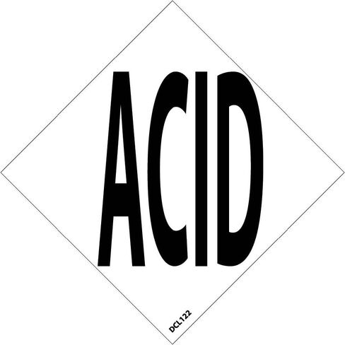 NMC DCL122 رمز ملصق NFPA الوطني، حمض، 2 بوصة (5/Pk)، Ps Vinyl (عبوة من 5) in Saudi Arabia