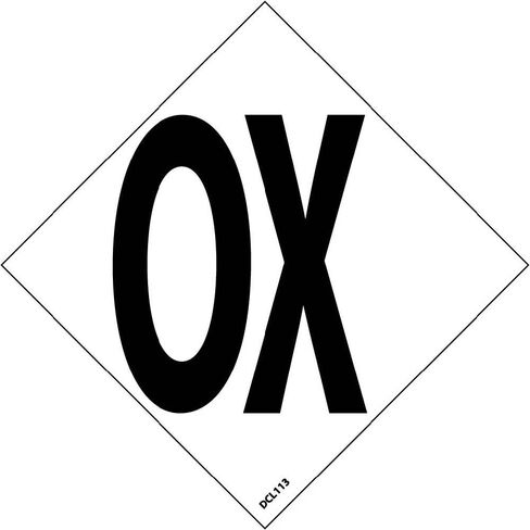 NMC DCL113 رمز ملصق NFPA الوطني، Ox، 3 بوصة (5/Pk)، Ps Vinyl (عبوة من 5) in Saudi Arabia