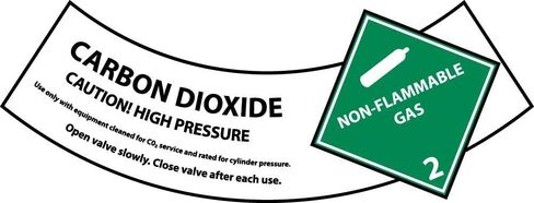 NMC CY103AP National Marker Carbon Dioxide Cylinder Shoulder Label (Pack of 25) in Saudi Arabia