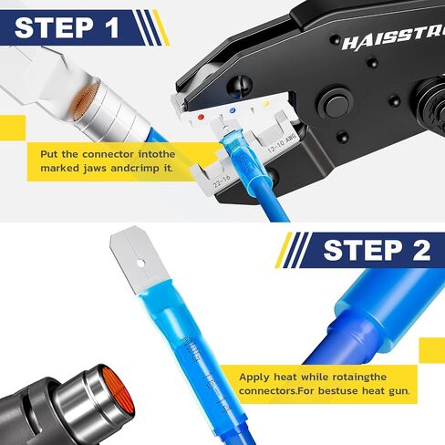haisstronica 560PCS Heat Shrink Spade Connectors, AWG 22-10 Male Female Wire Spade Terminals, Quick Disconnect Wire Connectors Kit in Saudi Arabia