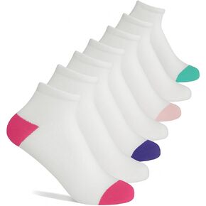 Kids Ankle Socks – Cushioned Athletic Sports Socks for Boys Girls Teens Youth (Ages 2-12+) 6 Pairs + 1 Bonus Pack in Saudi Arabia