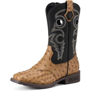 أحذية Rollda للأولاد رعاة البقر للأطفال أحذية غربية بمقدمة مربعة للفتيات أحذية راعية البقر للأطفال الصغار/الأطفال الصغار/الأطفال الكبار in Kuwait