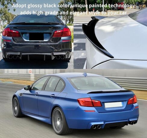 Spoiler Wing Rear Spoiler Compatible with BMW 5 Series F10 550i 528i 535i M5 535d 2011-2016 Trunk Tail Rear Trunk Lid,Carbon Fiber Style Performance - M4 Style in Saudi Arabia