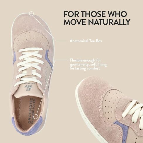 GROUNDIES Nova GO1 Barefoot Shoes for Women - Versatile Sneakers for Women with Wide Toe Box, Microfiber Liner and Insole, and Flexible Outsole in Saudi Arabia