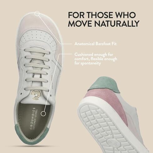 GROUNDIES Nova Barefoot Shoes for Women - Trainer Sneakers for Women with Foot-Friendly Wide Toe Box, Neutral Footbed, and Non Slip Zero Drop Outsole in Kuwait