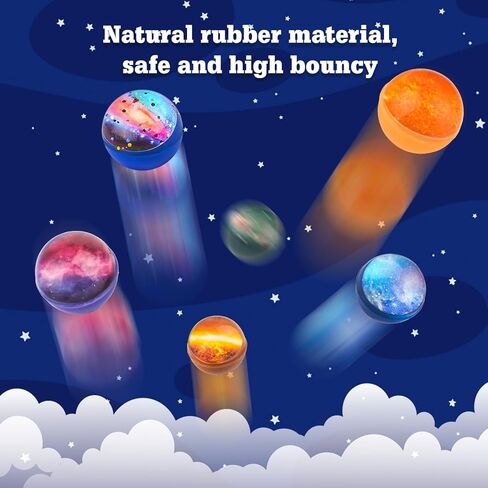 24 Pieces Bouncy Balls 32mm Bounce Balls 6 Styles High Bouncing Balls Toys for Kids Party Favors Birthdays Gift Classroom in Kuwait