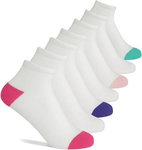 Kids Ankle Socks – Cushioned Athletic Sports Socks for Boys Girls Teens Youth (Ages 2-12+) 6 Pairs + 1 Bonus Pack in Saudi Arabia