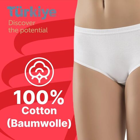 Virtue Skin Rib Women Panties, 1/3/6/9-MultiPack, Underwear Women, Nude, Black, White, S-4XL in Saudi Arabia