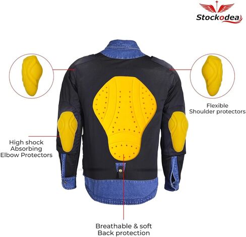 قميص ركوب الدراجات النارية الأزرق للرجال مع معدات PowerSports للحماية CE in Kuwait