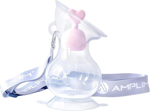 Amplim Manual Breast Pump | Gen 3 Food Grade Silicone Milk Collector for Breastfeeding Nursing Mom with Stopper and Lanyard | Registry Essentials for Newborn, Infant, Baby | 5 oz (Blue Green) in Saudi Arabia