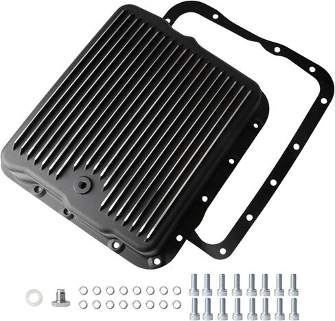 مقلاة زيت ناقل الحركة مع حشية ومسامير مع مجموعة المكونات الصرف المناسبة لـ GM 700R4 4L60 4L60E ، عمق عموم 2-5/8 "OE #SP8594BK in Saudi Arabia