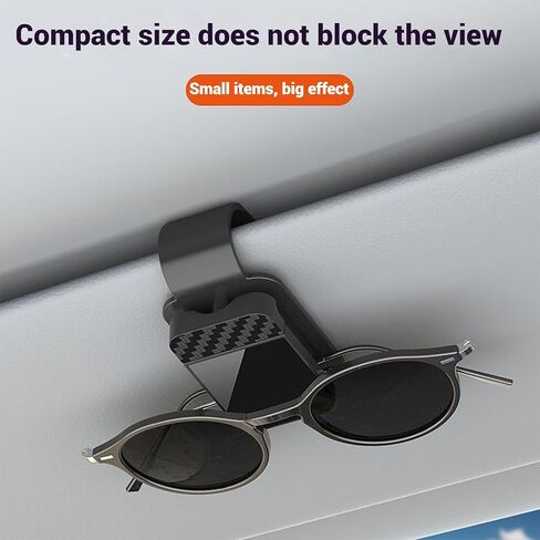 حامل النظارات الشمسية Car Sun Visor - مقطع إطلاق سريع وقفل آمن ، مناسب لمعظم السيارات والشاحنات وسيارات الدفع الرباعي (أسود) in Kuwait
