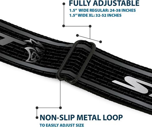 حزام حزام الأمان للرجال المربعين ، Dodger SRT Hellcat Stripe Stripe Black/Silver/White ، 1.0 " in Saudi Arabia