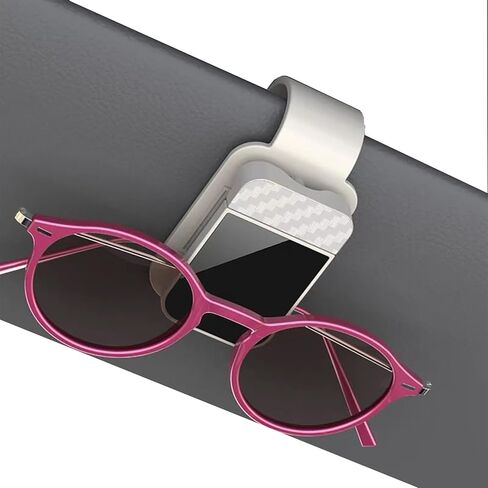 حامل النظارات الشمسية Car Sun Visor - مقطع إطلاق سريع وقفل آمن ، مناسب لمعظم السيارات والشاحنات وسيارات الدفع الرباعي (أسود) in Kuwait