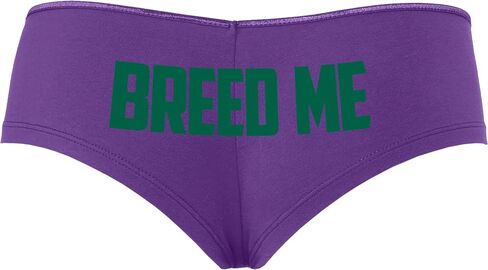Knaughty Knickers Breed Me Cum In Me Raw Bareback Creampie Purple Boyshort Panties With Adult Design in Kuwait
