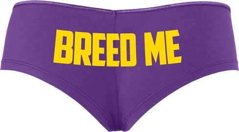 Knaughty Knickers Breed Me Cum In Me Raw Bareback Creampie Purple Boyshort Panties With Adult Design in Kuwait