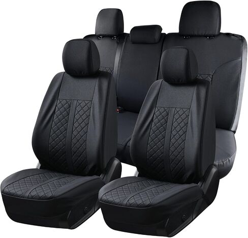Truckiipa Tacoma Coves Truck Covers Cover Complete Leather Proof Actor Coverings for 2005-2015 Toyota Tacoma Double Crew Cab ، مجموعة كاملة ، أسود in Kuwait
