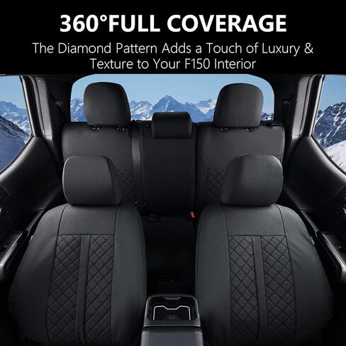 Truckiipa Tacoma Coves Truck Covers Cover Complete Leather Proof Actor Coverings for 2005-2015 Toyota Tacoma Double Crew Cab ، مجموعة كاملة ، أسود in Kuwait