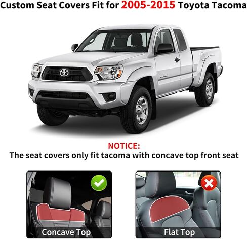 Truckiipa Tacoma Coves Truck Covers Cover Complete Leather Proof Actor Coverings for 2005-2015 Toyota Tacoma Double Crew Cab ، مجموعة كاملة ، أسود in Kuwait