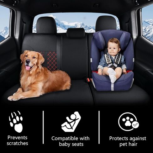 Truckiipa Tacoma Coves Truck Covers Cover Complete Leather Proof Actor Coverings for 2005-2015 Toyota Tacoma Double Crew Cab ، مجموعة كاملة ، أسود in Kuwait