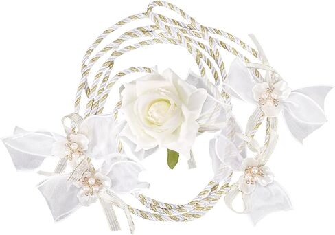 White Wedding Lasso Rope, Lazo para Boda Delicate Lasso for Catholic Wedding Ceremony Unity Cord Handfasting Cord Lazo De Boda Mexico Bridal Gift Decoration Supplies in Saudi Arabia