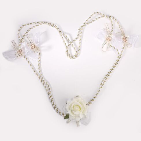 White Wedding Lasso Rope, Lazo para Boda Delicate Lasso for Catholic Wedding Ceremony Unity Cord Handfasting Cord Lazo De Boda Mexico Bridal Gift Decoration Supplies in Saudi Arabia