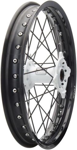 TUSK Impact Complete Wheel - Rear 18 x 2.15 Black Rim/Black Spoke/White Hub for KTM 300 XC (Fuel Injected) 2020-2025 in Saudi Arabia