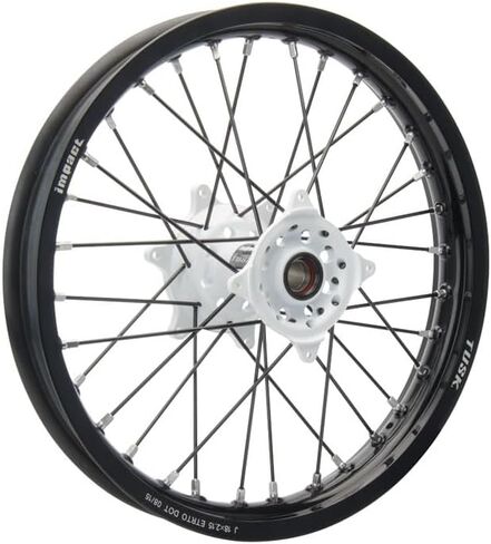TUSK Impact Complete Wheel - Rear 18 x 2.15 Black Rim/Black Spoke/White Hub for KTM 300 XC (Fuel Injected) 2020-2025 in Saudi Arabia