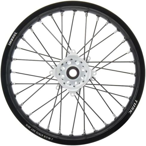 TUSK Impact Complete Wheel - Rear 18 x 2.15 Black Rim/Black Spoke/White Hub for KTM 300 XC (Fuel Injected) 2020-2025 in Saudi Arabia