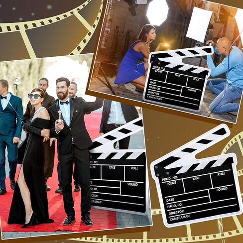 Yookeer 42" Movie Night Clapboard Cardboard Cutout Stand-up Life Size Movie Premiere Party Decoration Director Action Scene Clapper Backdrop Photo Prop for Film Theater Theme Party Event Theater Decor in Kuwait
