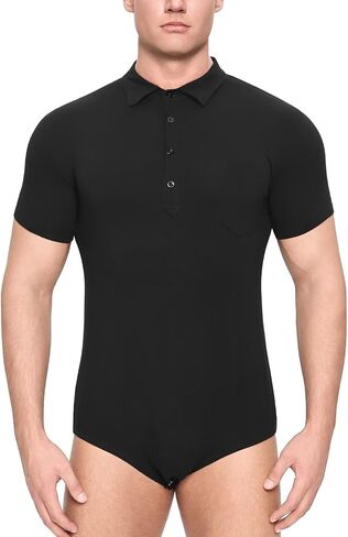 Men's Polo Jumpsuit One Piece Pajama Bodysuit Casual Style Onesie Office-to-Weekend with Roomy Fit in Saudi Arabia