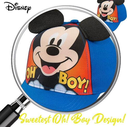 Disney Mickey Mouse Boys Baseball Cap - Comics and 3D Pop Out Ears- Toddler Boys 2-4 Years (Blue) in Saudi Arabia
