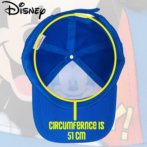 Disney Mickey Mouse Boys Baseball Cap - Comics and 3D Pop Out Ears- Toddler Boys 2-4 Years (Blue) in Saudi Arabia
