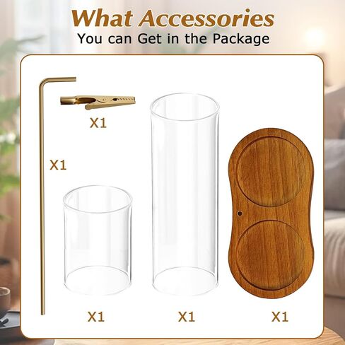 2 in 1 Incense Holder for Sticks, Dual-Purpose Incense Holder with Glass Ash Catcher, Anti-Ash Flying Burner and Organizer, Meditation Yoga Spa Home Decor for Sticks Cones(Wood, Dark Brown) in Saudi Arabia
