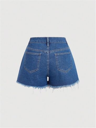 Floerns Women's Y2K Denim Shorts Sparkly Star تمزق Raw Hem Club Jean in Saudi Arabia