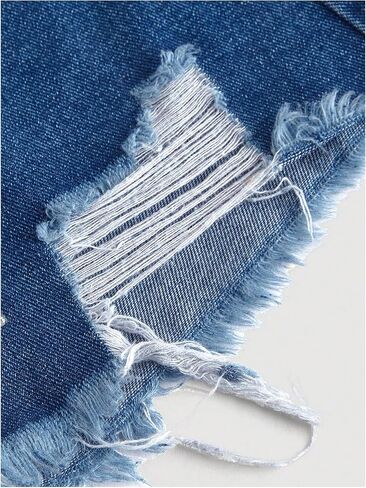 Floerns Women's Y2K Denim Shorts Sparkly Star تمزق Raw Hem Club Jean in Saudi Arabia