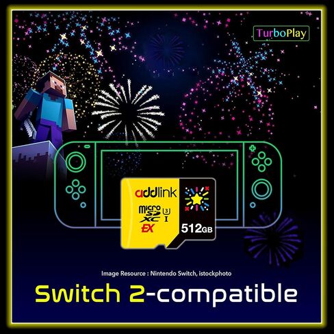 Addlink TurboPlay Gaming MicroSDXC 1TB UHS-I, C10, U3, V30, A2, 4K Video Memory Card, Up to 100/80 MB/s, Compatible for Nintendo-Switch, Steam Deck, ROG Ally, Gaming Devices (ad1TBMSXT3A) in Saudi Arabia