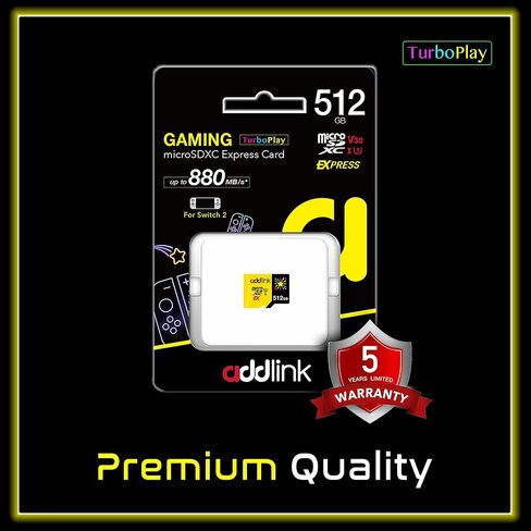 Addlink TurboPlay Gaming MicroSDXC 1TB UHS-I, C10, U3, V30, A2, 4K Video Memory Card, Up to 100/80 MB/s, Compatible for Nintendo-Switch, Steam Deck, ROG Ally, Gaming Devices (ad1TBMSXT3A) in Saudi Arabia