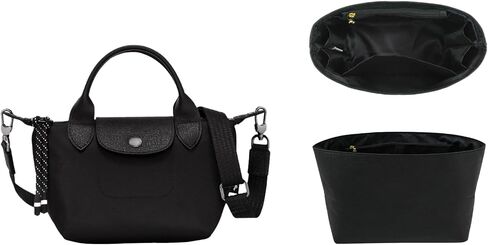 Ultra-light Purse Organizer Insert Compatible with Longchamp Energy Series Bag and More, Waterproof Dup*nt Paper and Cotton Handbag Inner for Luxury Bags (Black, XS) in Kuwait