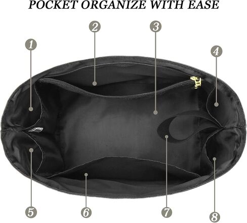 Ultra-light Purse Organizer Insert Compatible with Longchamp Energy Series Bag and More, Waterproof Dup*nt Paper and Cotton Handbag Inner for Luxury Bags (Black, XS) in Kuwait