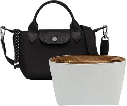 Ultra-light Purse Organizer Insert Compatible with Longchamp Energy Series Bag and More, Waterproof Dup*nt Paper and Cotton Handbag Inner for Luxury Bags (Black, XS) in Kuwait