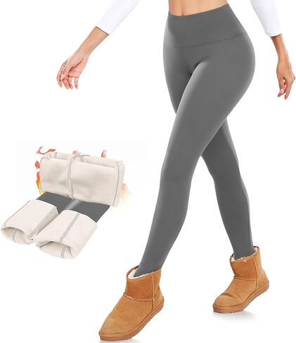 DHSO Winter Freece حرارية مبطنة من طماق النساء - سروال مكافحة البطن دافئ كثيف عالي الخصر للثلج البرد in Kuwait