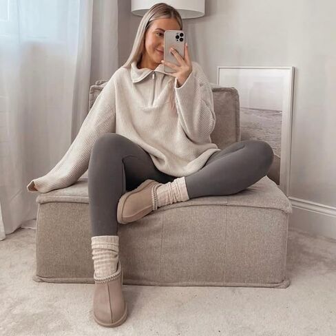 DHSO Winter Freece حرارية مبطنة من طماق النساء - سروال مكافحة البطن دافئ كثيف عالي الخصر للثلج البرد in Kuwait