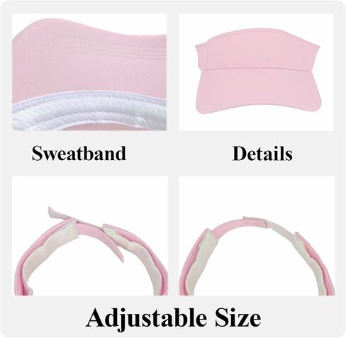 2 حزمة القبعات الرياضية القبعات النساء القابل للتعديل في الهواء الطلق Sun Visor Golf Beach Travel Cap Cap in Kuwait