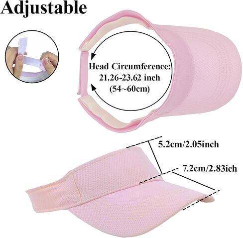 2 حزمة القبعات الرياضية القبعات النساء القابل للتعديل في الهواء الطلق Sun Visor Golf Beach Travel Cap Cap in Kuwait