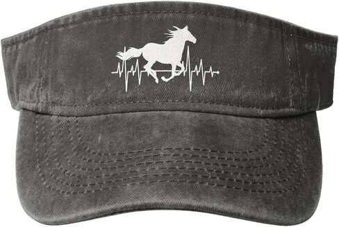 Women's Horse Heartbeat Sun Visor Hats Women Men, Protection Adjustable Baseball Cap for Beach Golf Running Tennis in Saudi Arabia