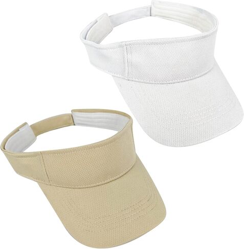 2 حزمة القبعات الرياضية القبعات النساء القابل للتعديل في الهواء الطلق Sun Visor Golf Beach Travel Cap Cap in Kuwait