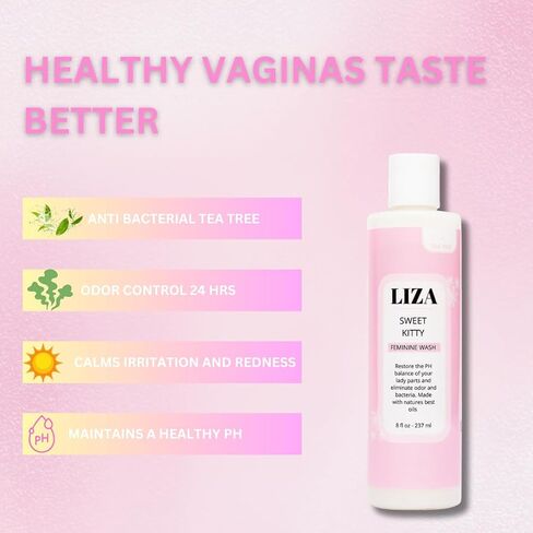 Liza Cosmetics Sweet Kitty Yoni Wash – Tea Tree Antibacterial Feminine Cleanser, Odor Control & pH Balance, Gentle Daily Intimate Wash 8 fl oz in Saudi Arabia